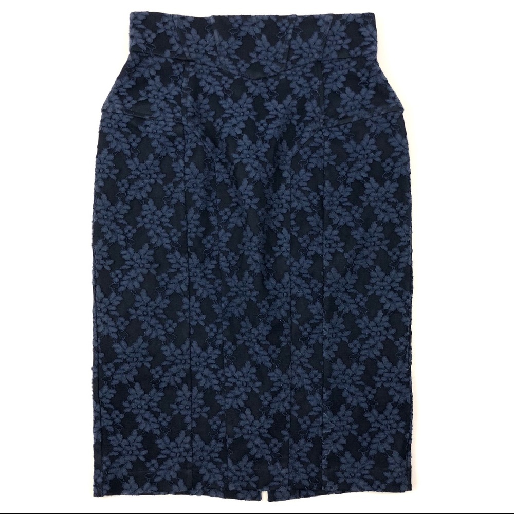 TOPSHOP Lace Pencil Skirt with Boning at Hips